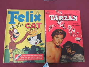 (2) Comics Tarzan #16-1950 Felix #115-1949