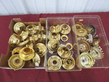 Queen Anne Cut-Out Burners - Brass Plated Burners