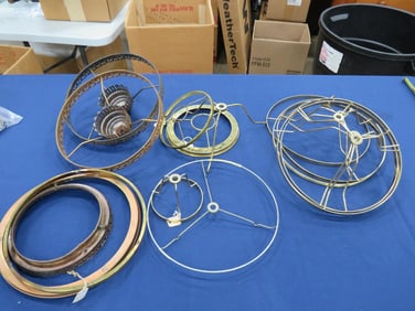 10" Brass Plated Ring Shade Holders