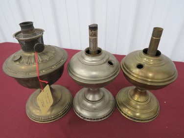 3-Aladdin Brass Oil Lamps