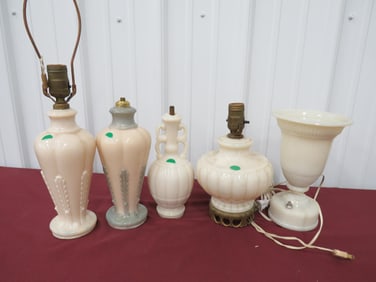 5-Aladdin Alacite Uranium Glass Lamp Parts