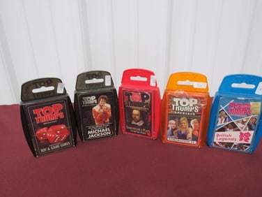 (5) NOS Top Trumps Card Games