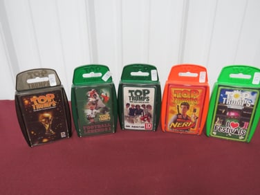 (5) NOS Top Trumps Card Games