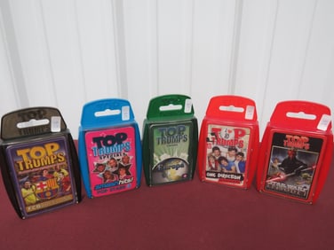 (5) NOS Top Trumps Card Games
