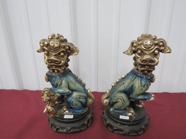 Pair of Fudog Statuette Bookends