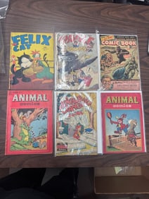(6) Early Felix, Jingle Jangle, Giggle, etc Comics