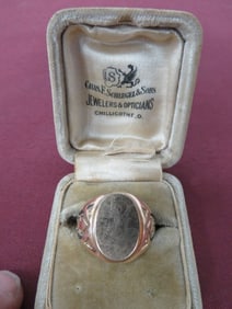 10kt Monogram Gold Ring