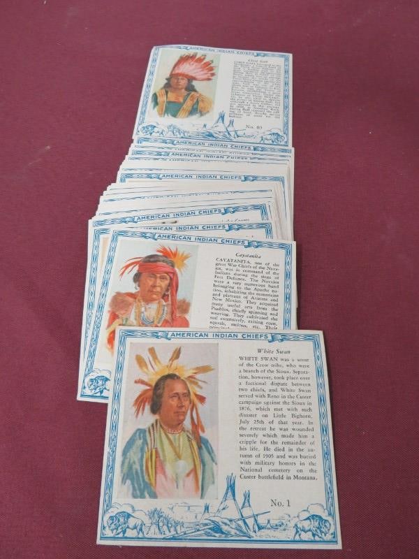 Redman Tobacco Complete Set 1-40: Indian Chiefs