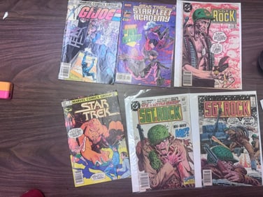 (6) Sgt Rock, GI Joe, & Star Trek Comics