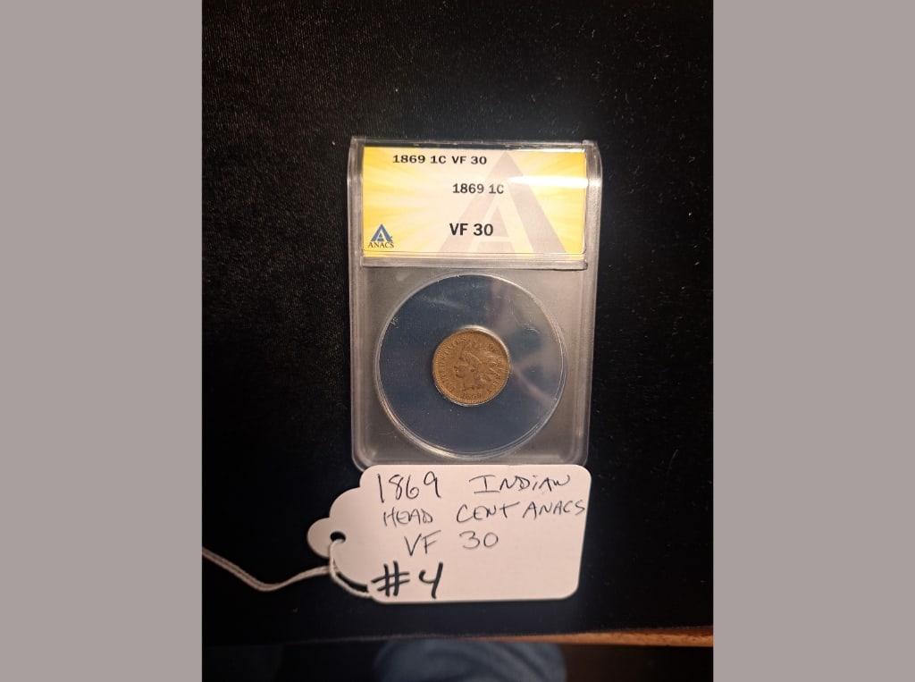 1869 Indian Head Cent ANACS VF30 (1 of 1)