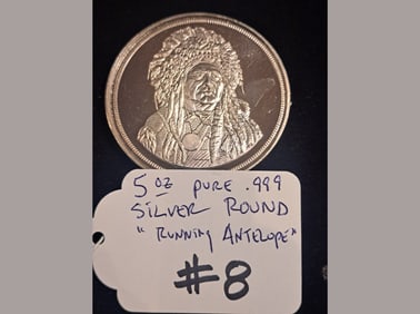 5 oz .999 Silver Round Antelope