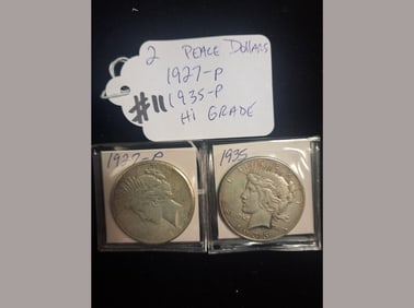 1927-P & 1935-P Peace Dollars