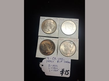 Choice Uncirculated Peace Dollars