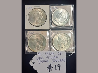 1924 Peace Dollars Choice UNC
