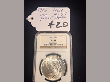 1925 Peace Dollar NGC MS65