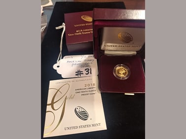 2018 1/10 oz Liberty Proof