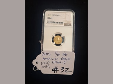 2015 1/10 oz Gold Eagle NGC MS69