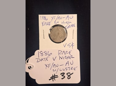 1886 V Nickel XF/AU