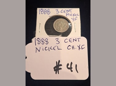 1888 3-Cent Nickel Choice XF