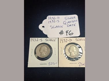 1932-D & 1932-S Silver Quarters
