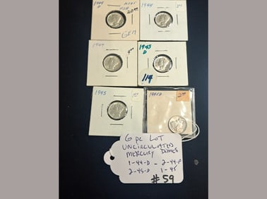 Unc Mercury Dime Lot