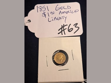 1851 $1 Liberty Gold