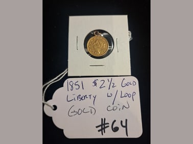 1851 $2.50 Liberty Gold w/ Loop
