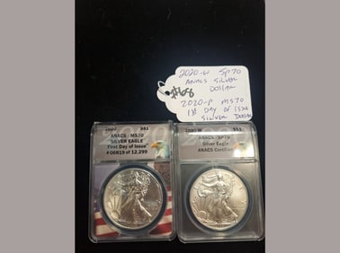 2020 ANACS Silver Eagles MS70