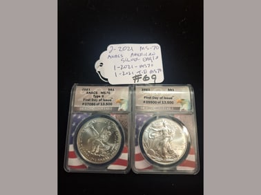 2021 ANACS Silver Eagles MS70