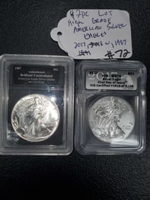 American Silver Eagles Lot