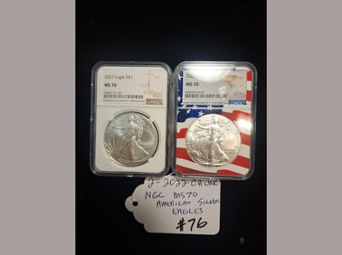 2022 MS70 Silver Eagles Lot