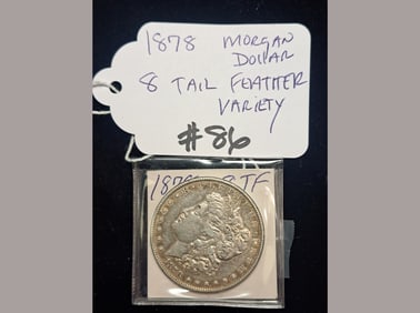 1878 Morgan 8 Tail Feathers