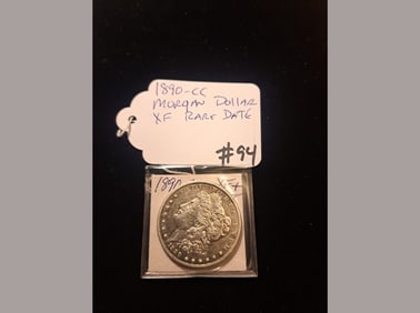 1890-CC Morgan XF Rare Date
