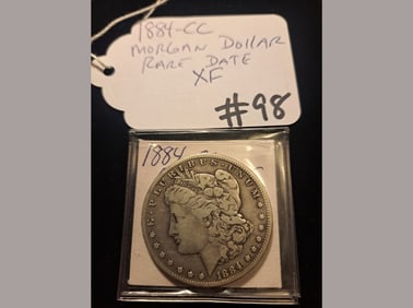 1884-CC Morgan XF Rare Date