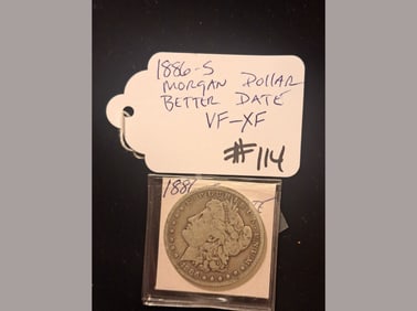1886-S Morgan Better Date VF/XF