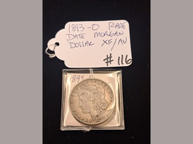 1893-O Morgan Rare Date XF/AU