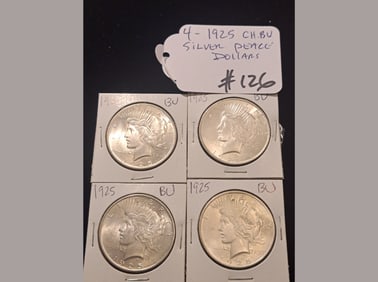 1925 Ch BU Peace Dollars
