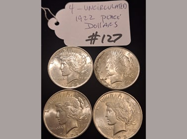 1922 Uncirculated Peace Dollars