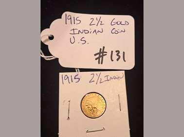 1915 $2.50 Gold Indian