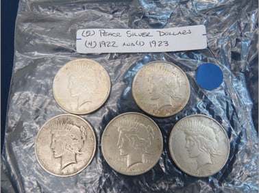 Peace Dollar Lot (5 Coins)