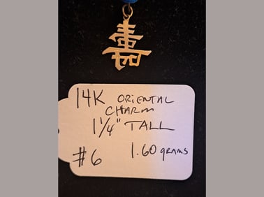 14K Oriental Gold Charm