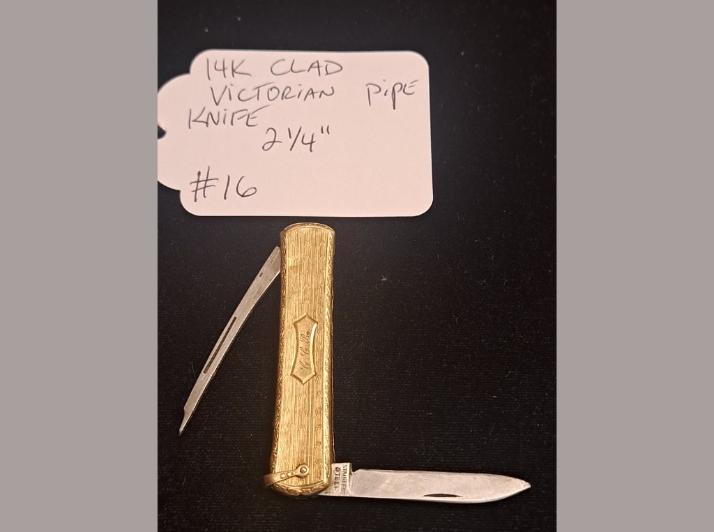 14K Clad Victorian Pipe Knife (1 of 1)