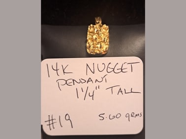 14K Nugget Pendant