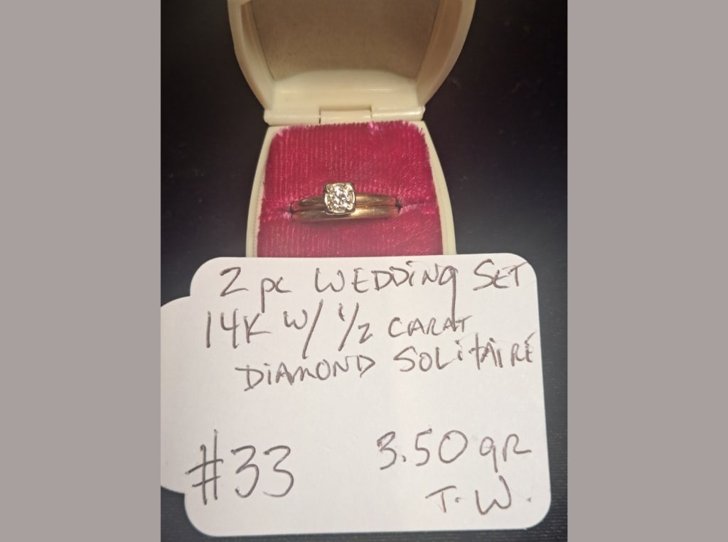 14K 2-Pc Wedding Set (1 of 2)