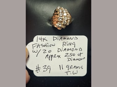 14K Diamond Fashion Ring