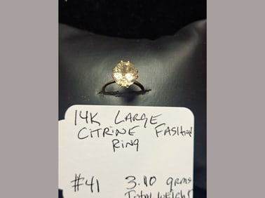 14K Citrine Fashion Ring
