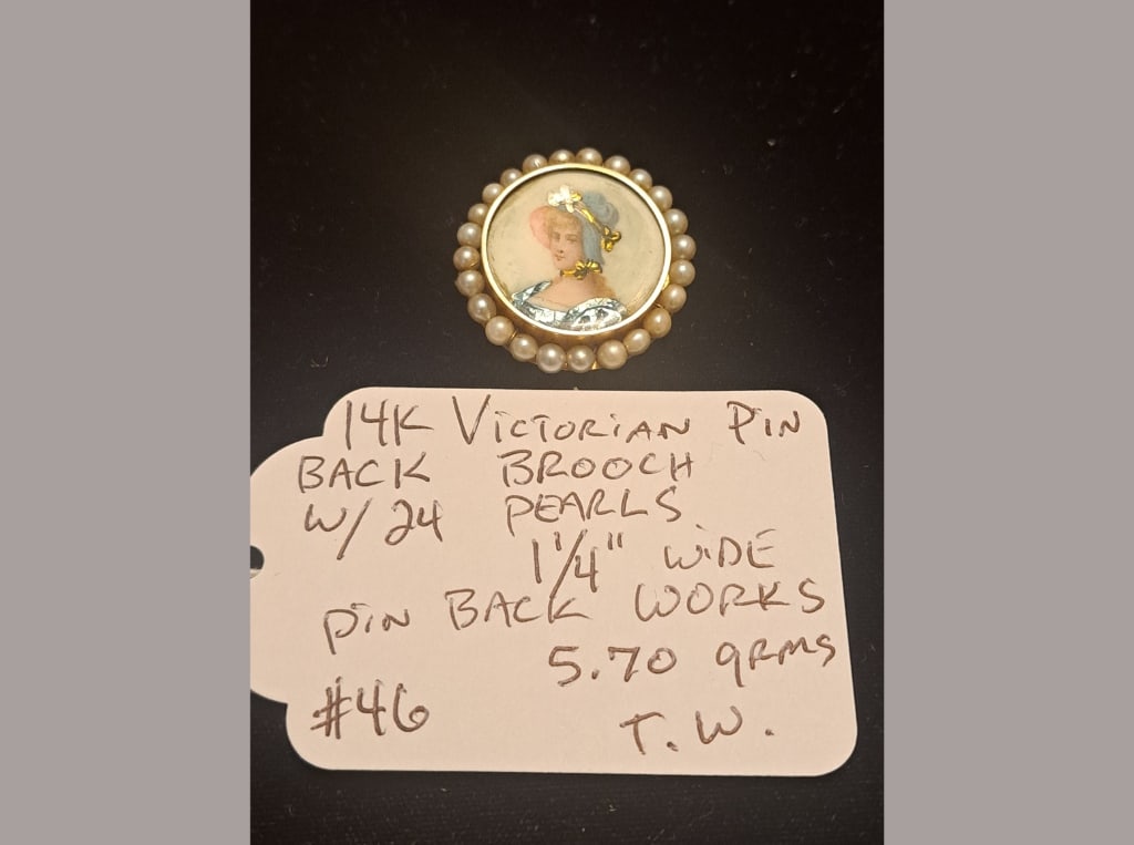 14K Victorian Brooch w/ Pearls (1 of 1)