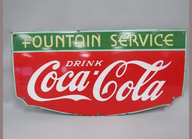 SSP Coca-Cola 1933 Fountain Service Sign