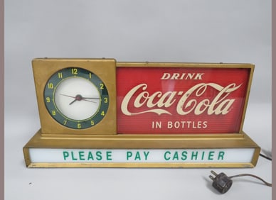 Light-Up Coca-Cola Counter-Top Sign