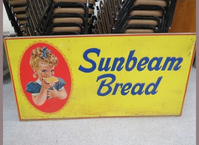 Sunbeam Bread Embossed Metal Sign